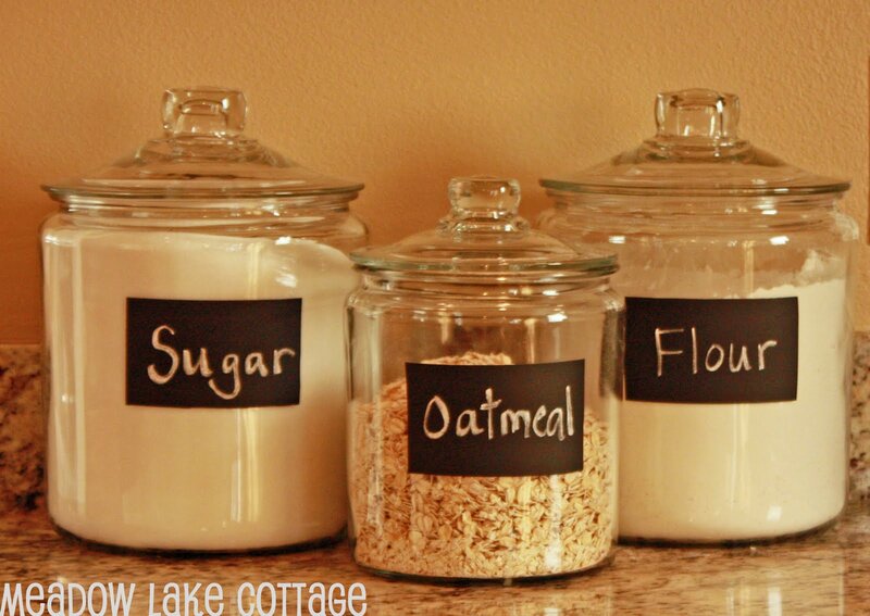 Glass Jars with Labels