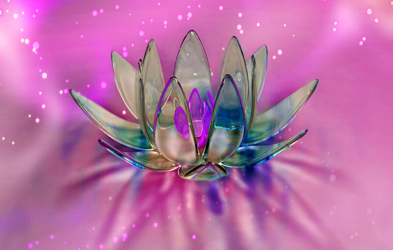Glass Lotus Flower — Pink
