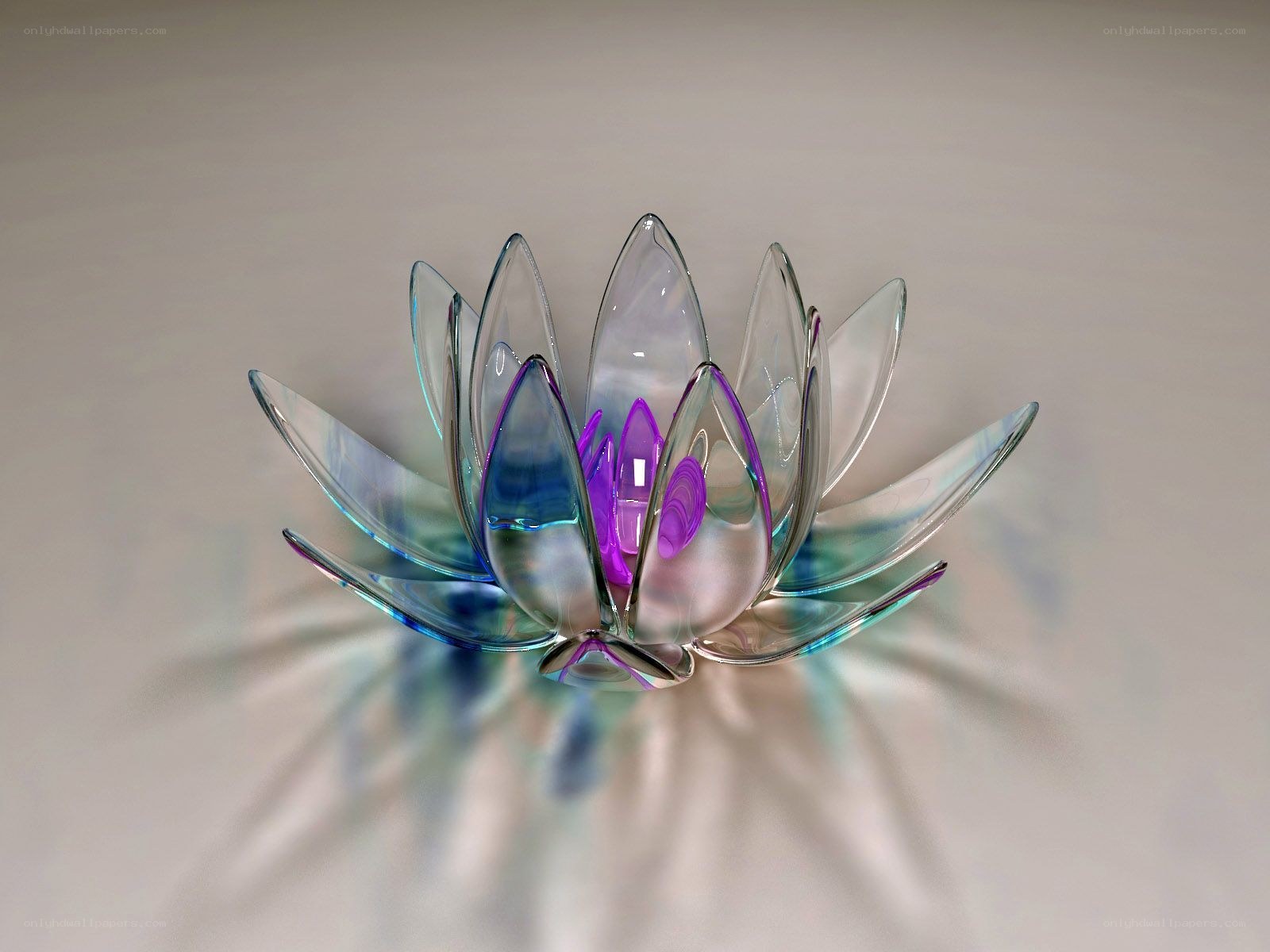 glass lotus flower sculpture