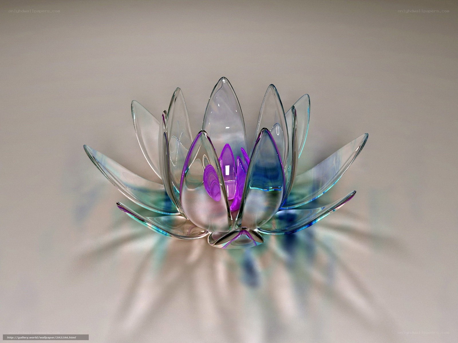 Glass lotus flower sculpture