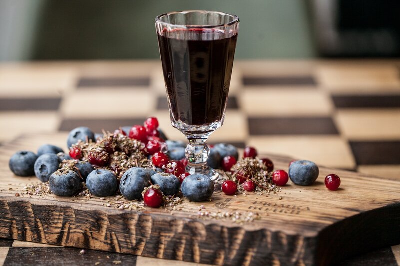 Glass of Berry Drink