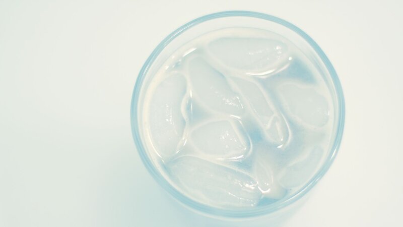 glass of ice water