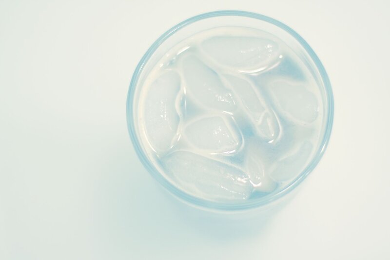glass of ice water