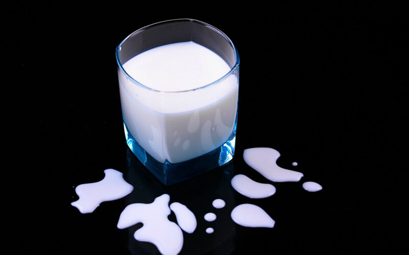 Glass of Milk Spill