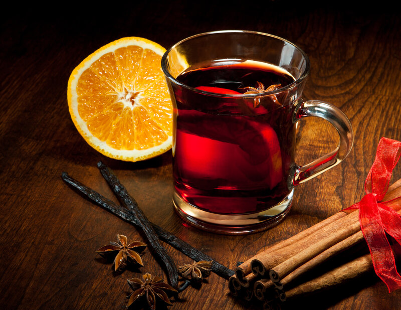 Glass of Mulled Wine — Brown, Cozy