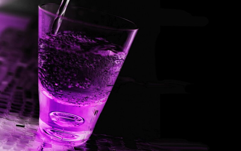 Glass of Purple Liquid