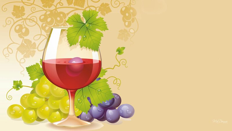 Glass of Red Wine — Beige