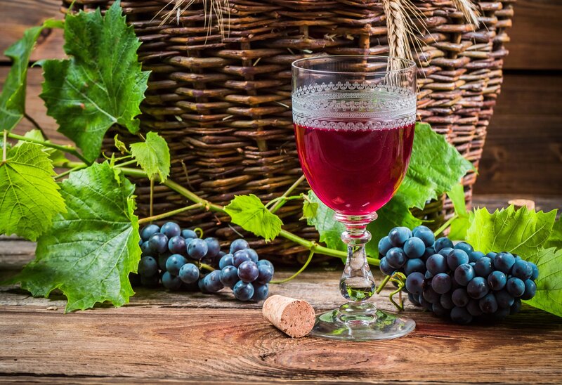 Glass of Red Wine — Rustic