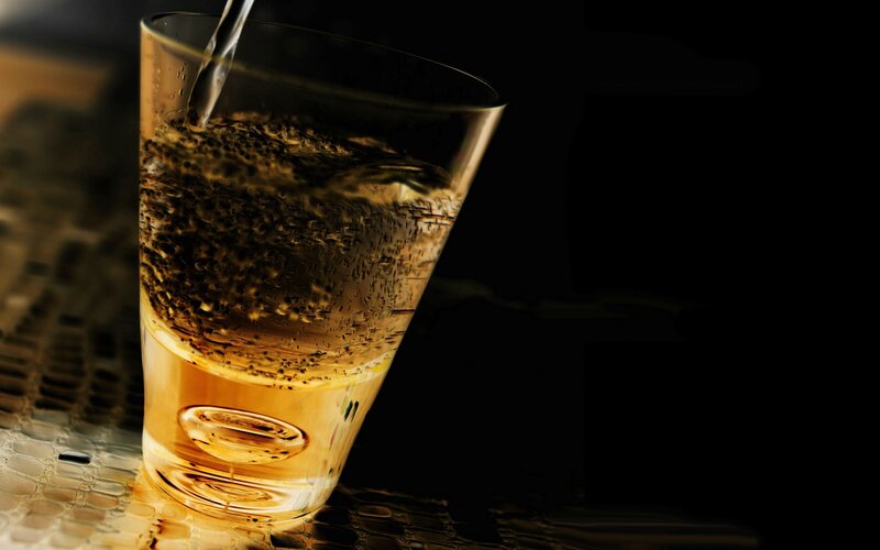glass of sparkling water