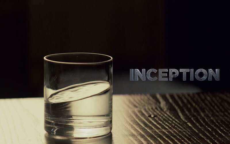 Glass of Water on Table — Brown, Dramatic, Photograph