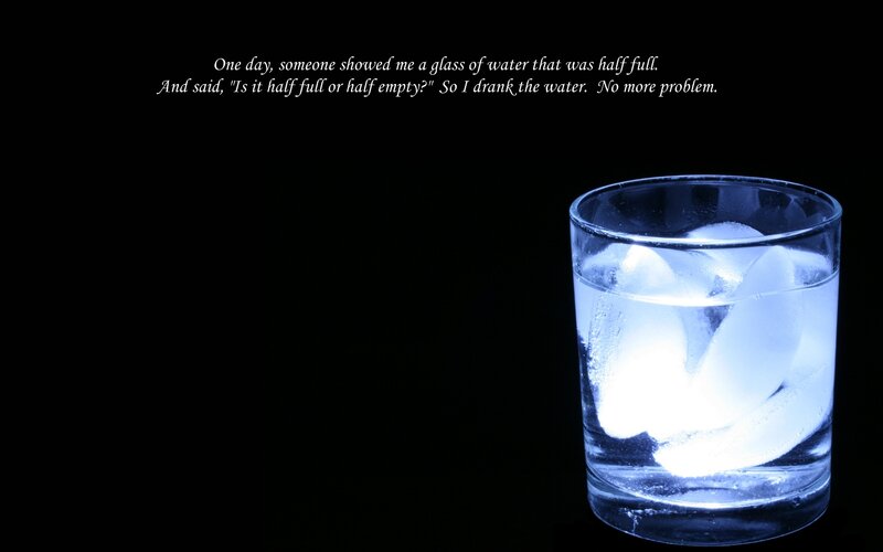 glass of water with ice
