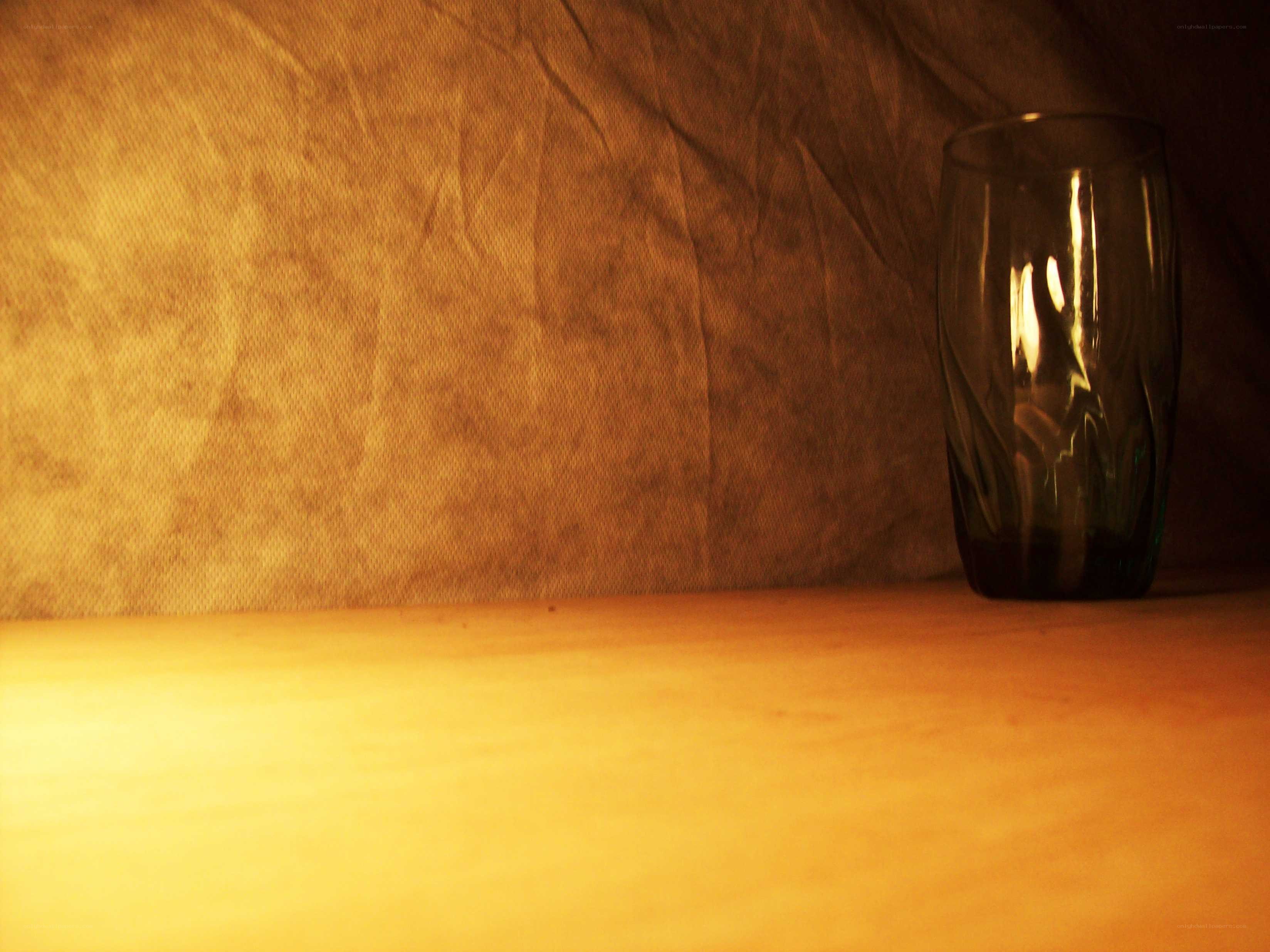 glass on wooden surface