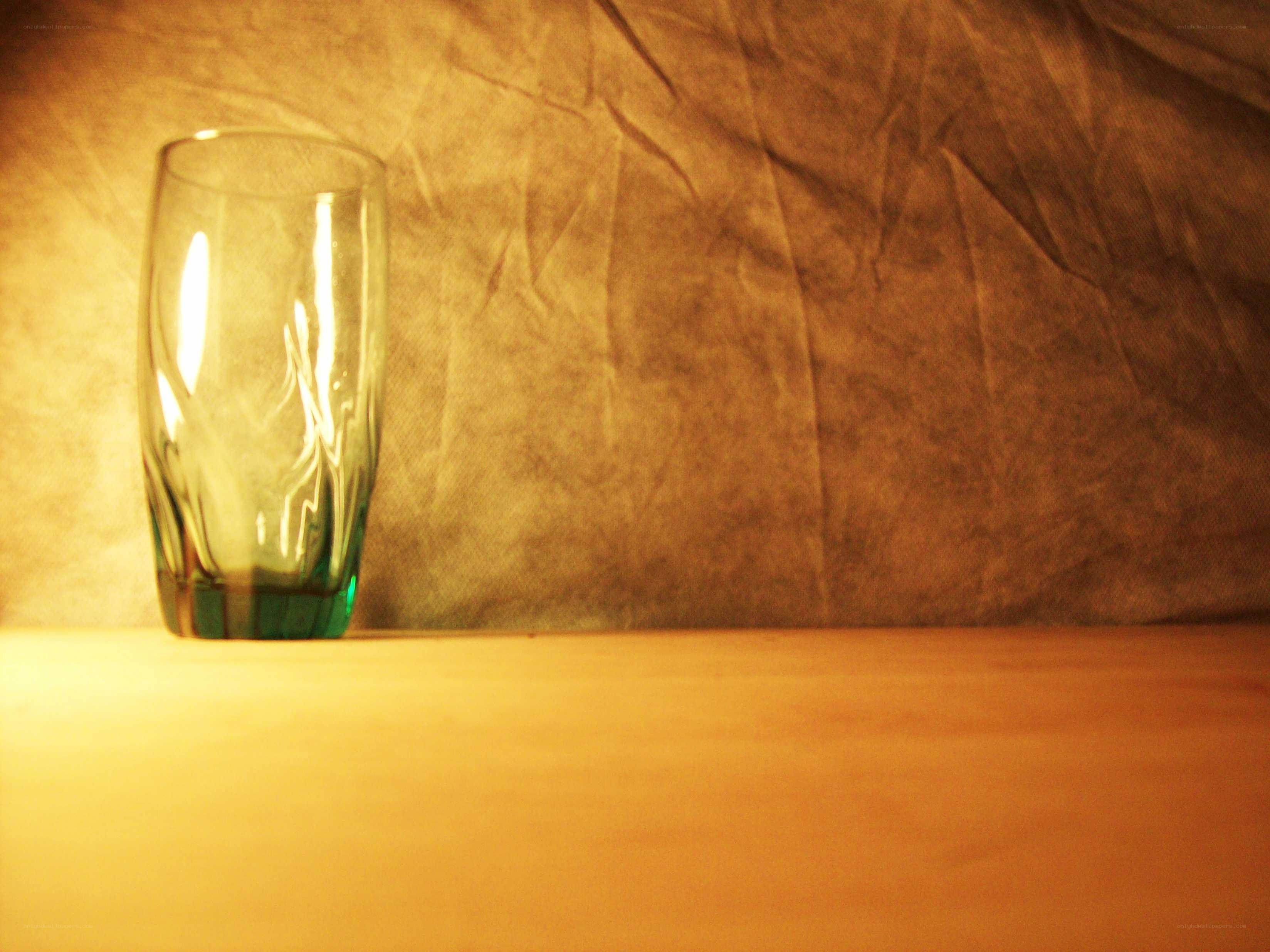 glass on wooden surface