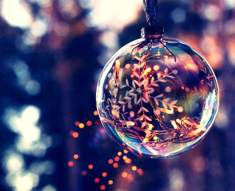 Glass Ornament with Lights