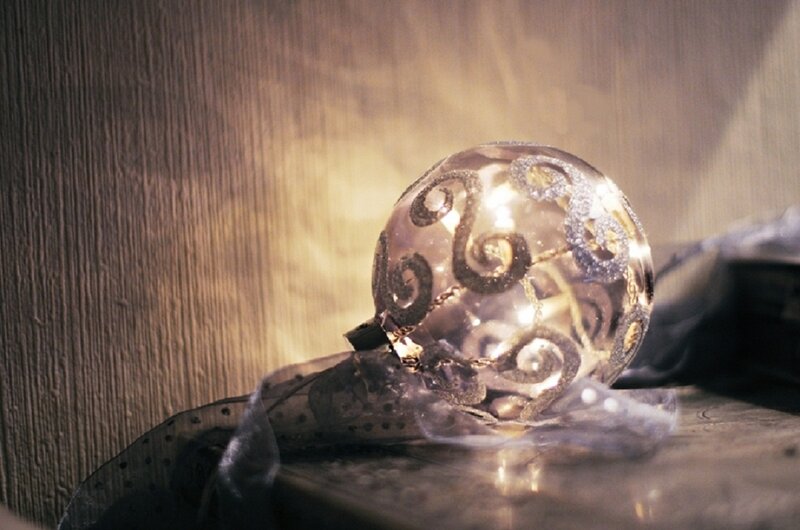 Glass Ornament with Swirls