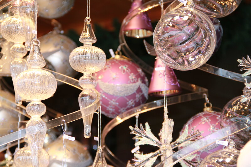 Glass Ornaments on Display