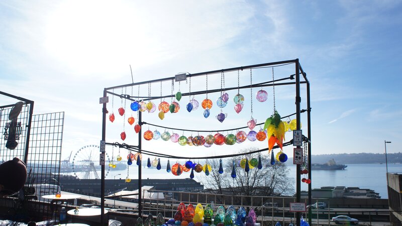 Glass Ornaments on Rack