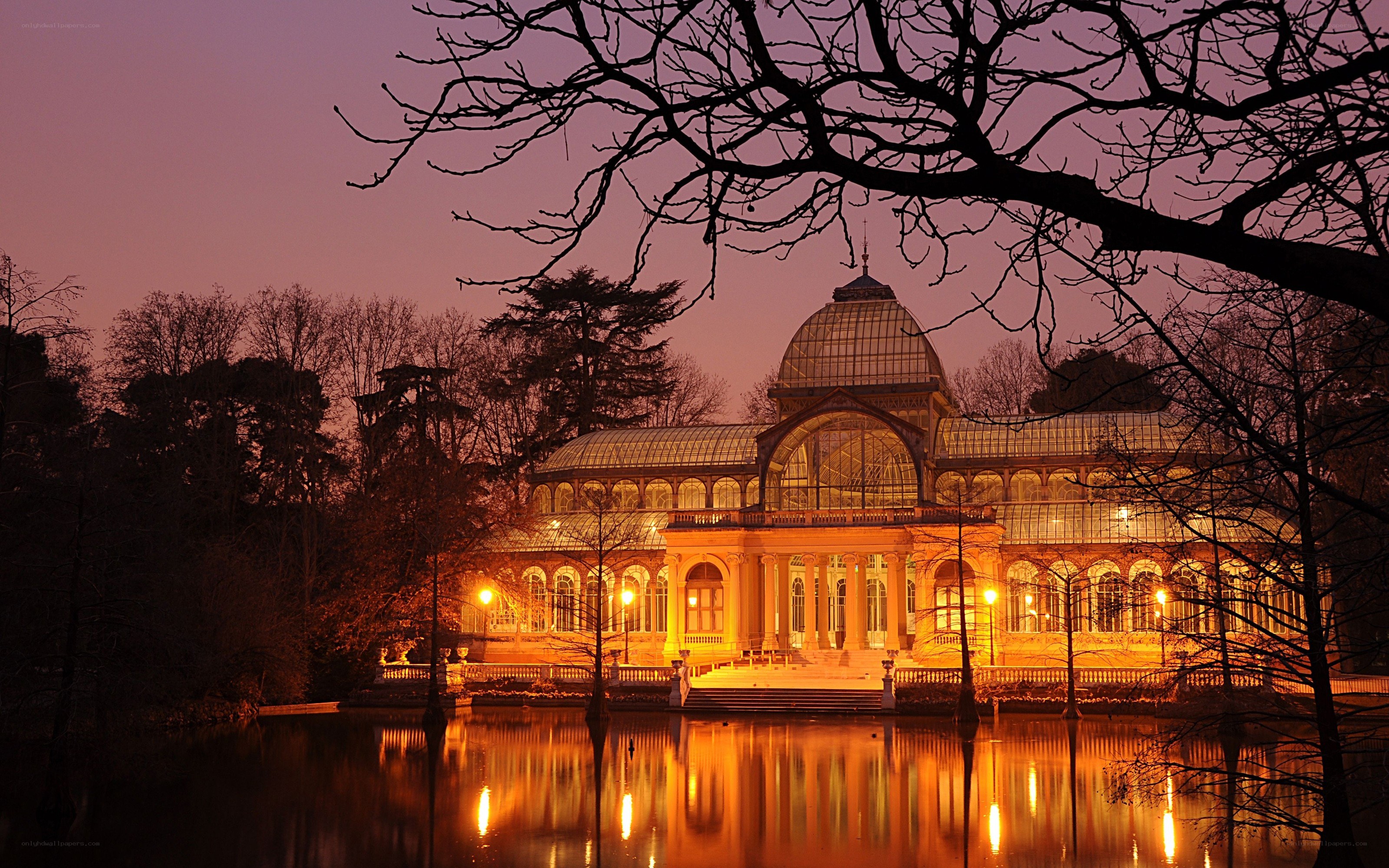 Glass Palace at dusk