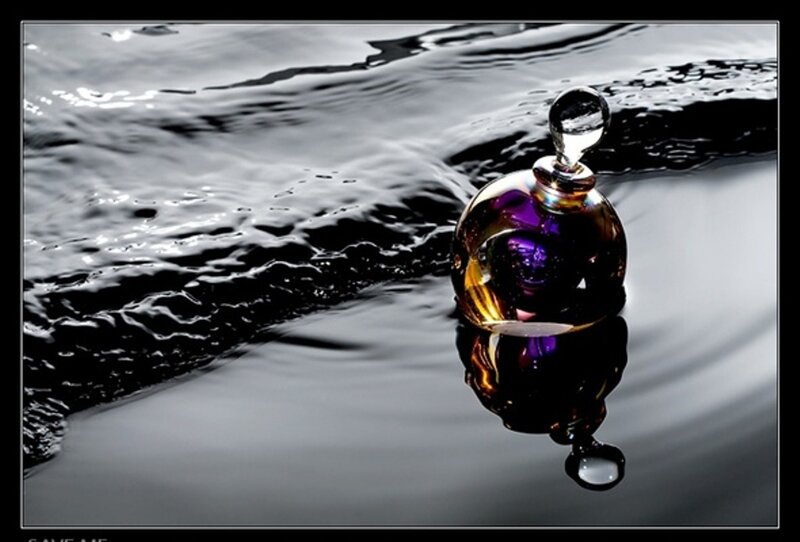 Glass Perfume Bottle — Black