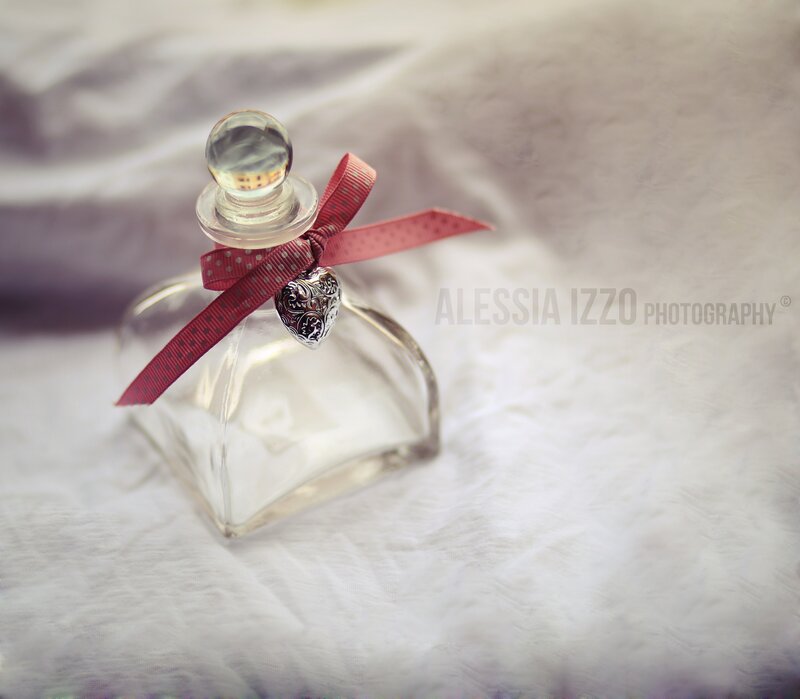Glass Perfume Bottle — White