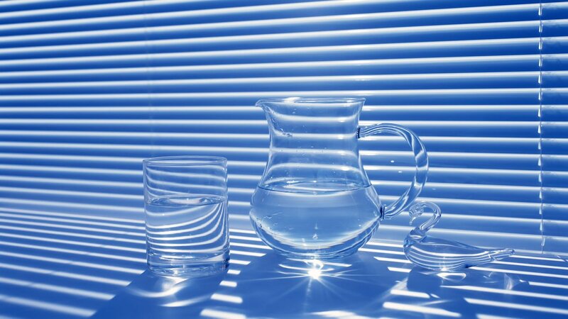 Glass Pitcher and Cup