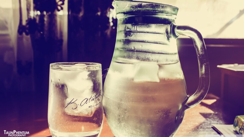 Glass Pitcher with Ice