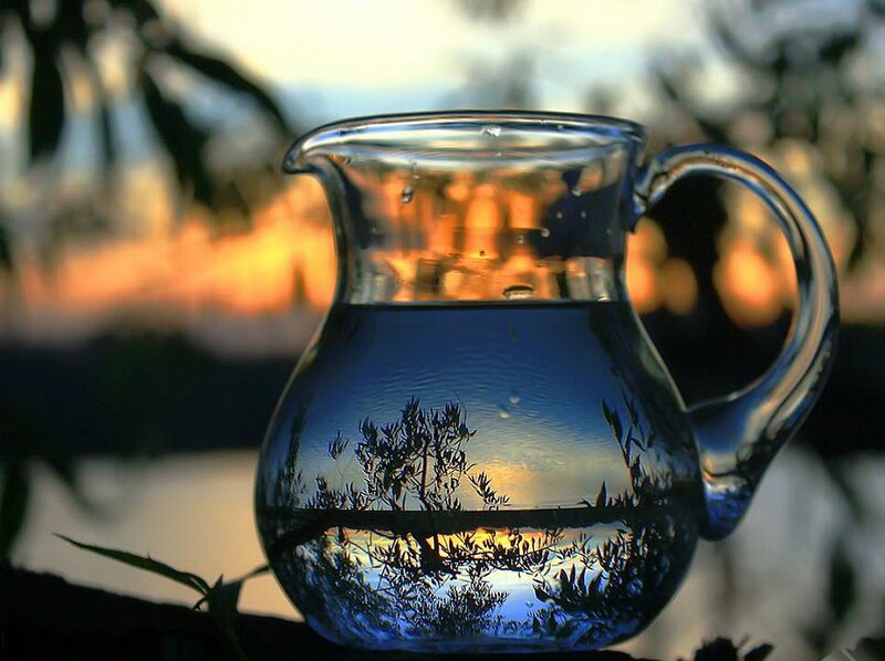 Glass Pitcher with Water
