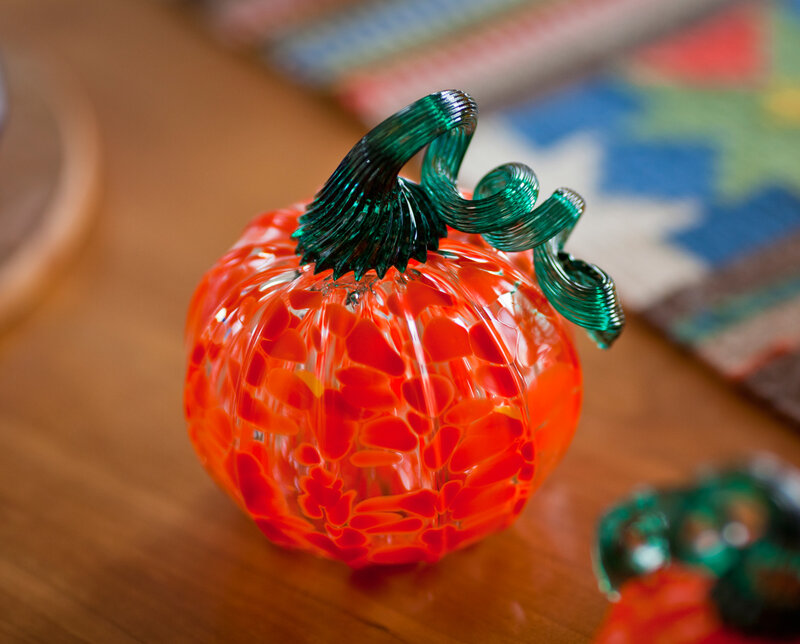 Glass Pumpkin Ornament