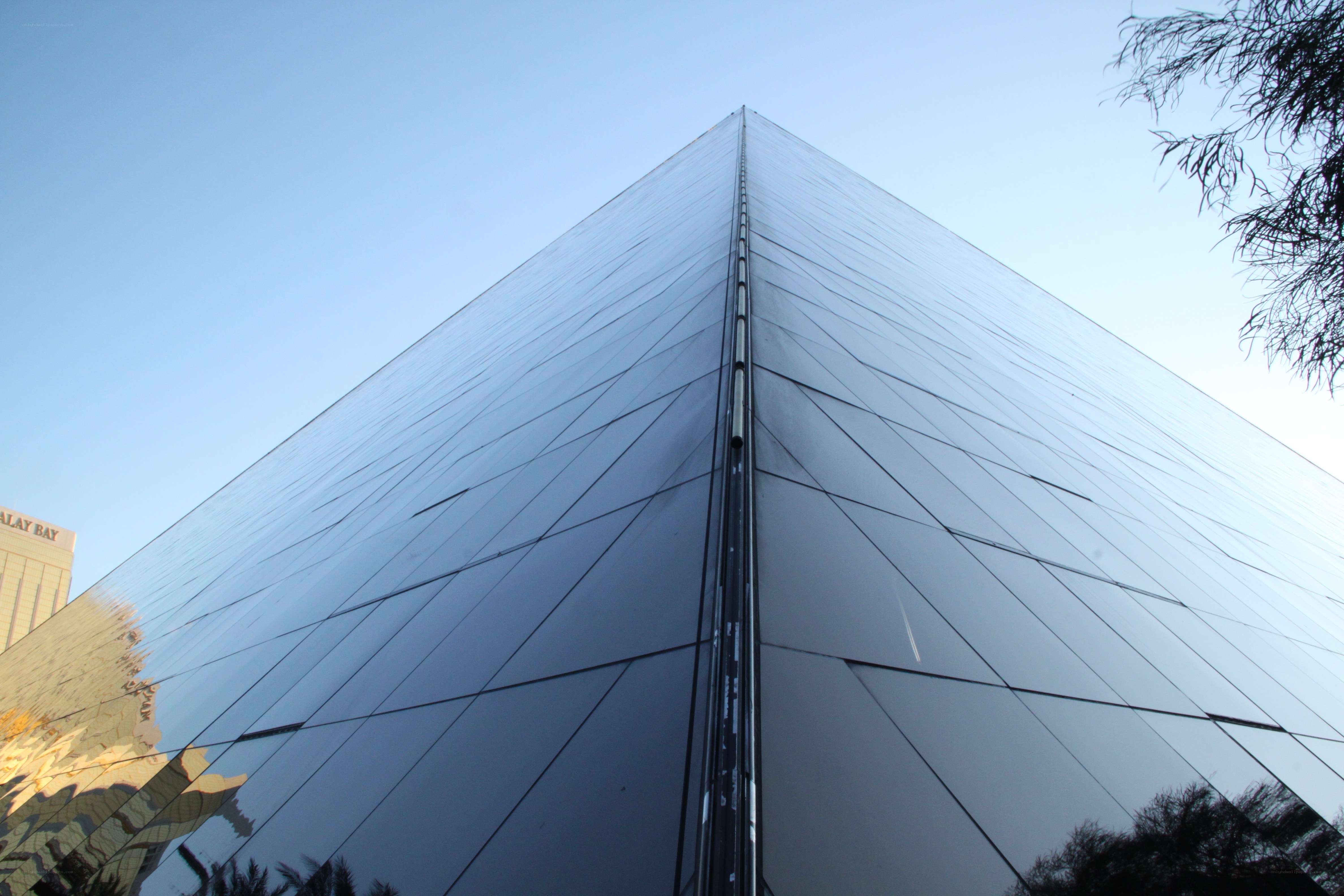 glass pyramid building