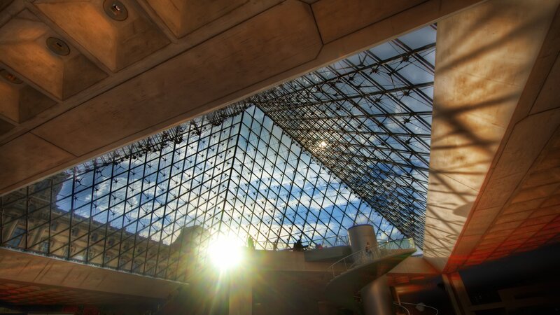 Glass Pyramid Roof — Blue