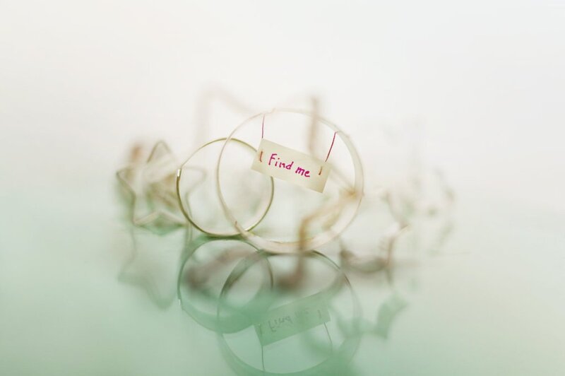 Glass Rings with Note