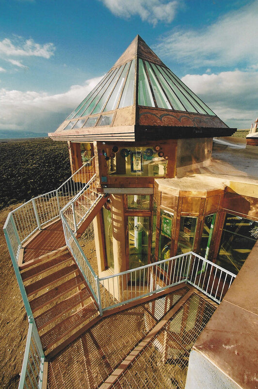 glass-roofed observation tower