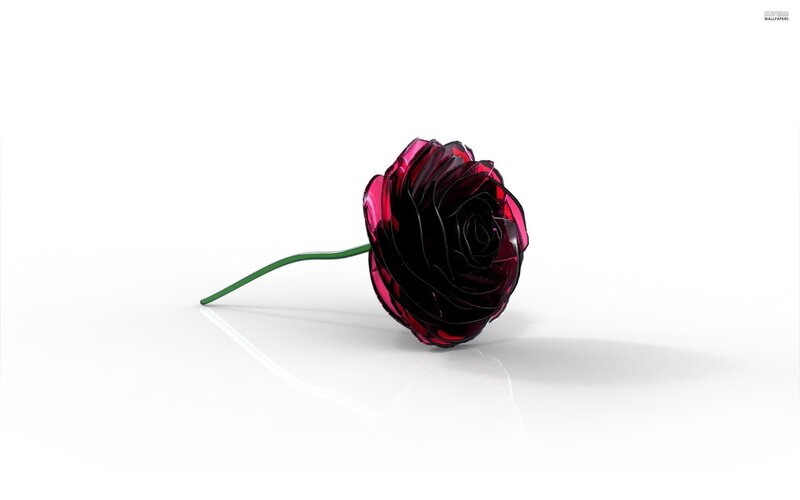 Glass Rose Flower