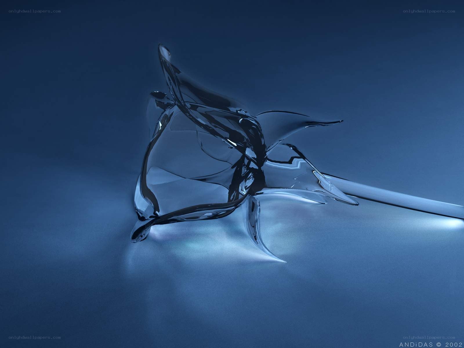 Glass rose sculpture