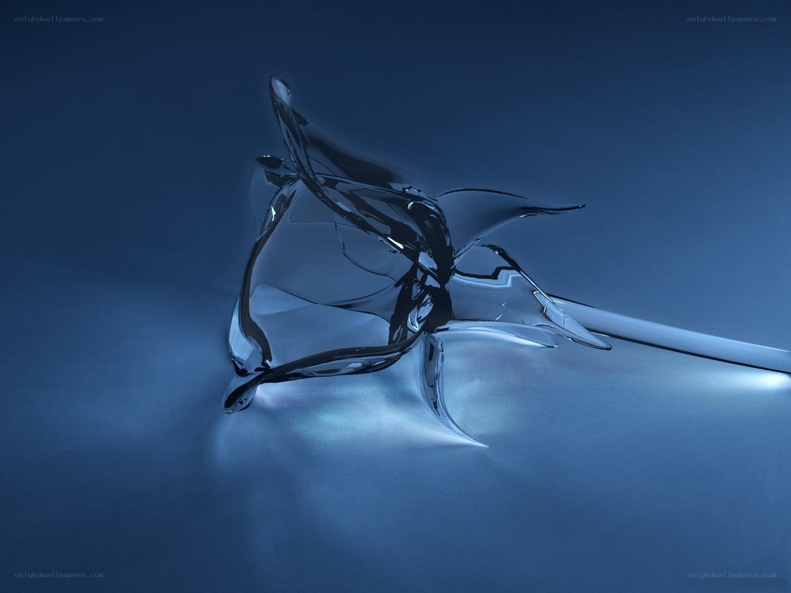Glass rose sculpture