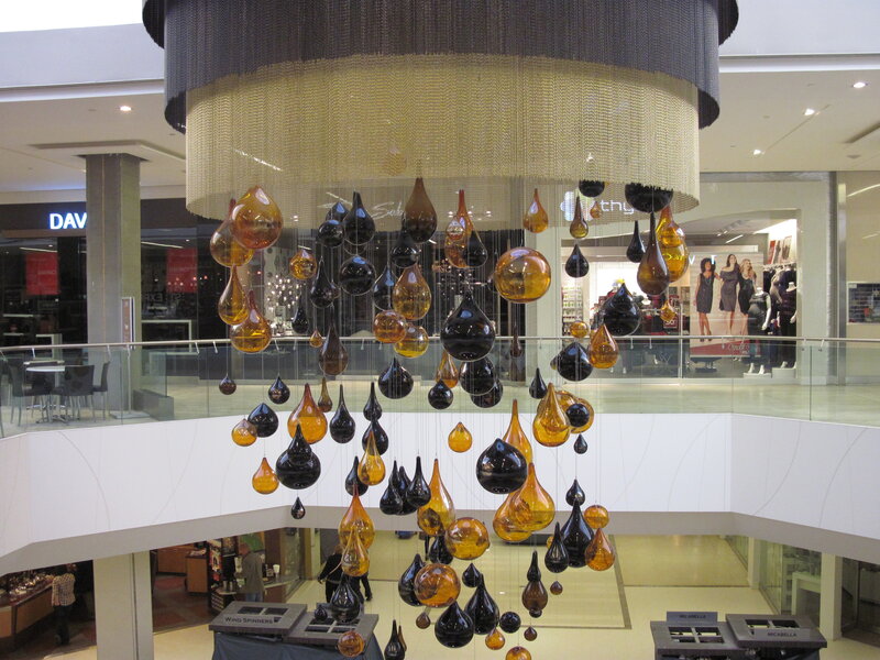 Glass Sculpture in Mall