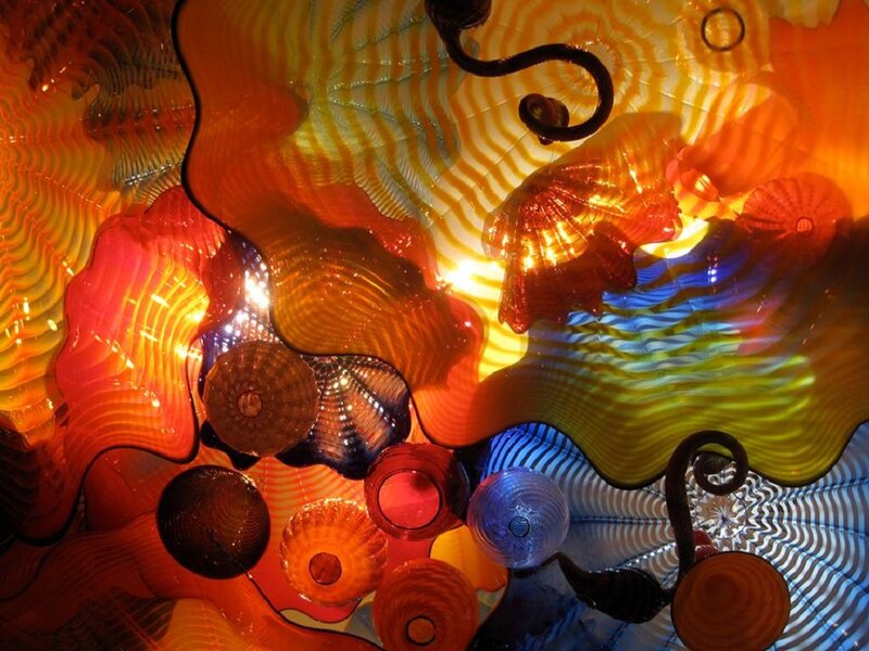 Glass Sculpture Installation — Orange