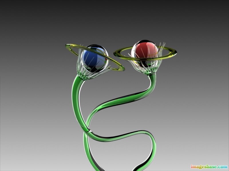 Glass Sculpture with Spheres