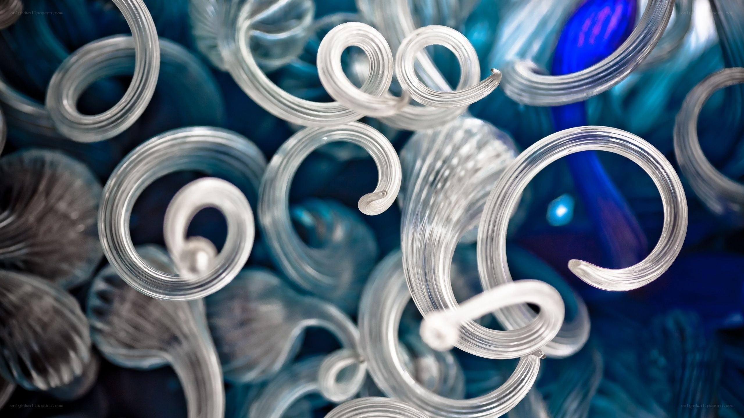 Glass sculpture with spirals