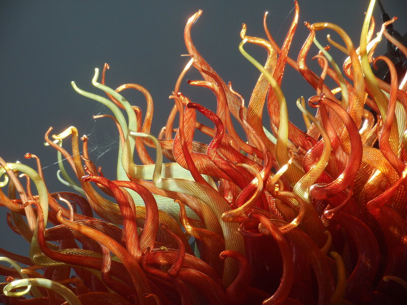 Glass Sculpture with Tendrils
