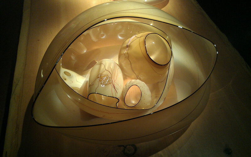 Glass Sculpture with Vessels