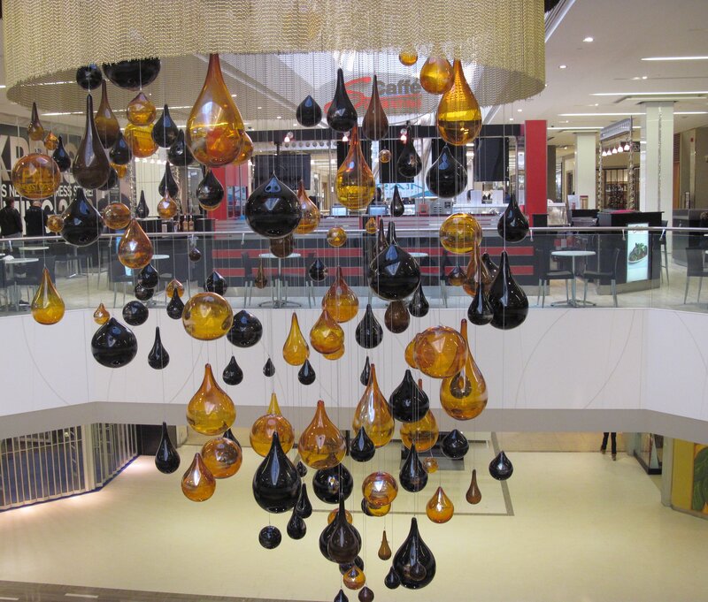 Glass Sculptures Hanging
