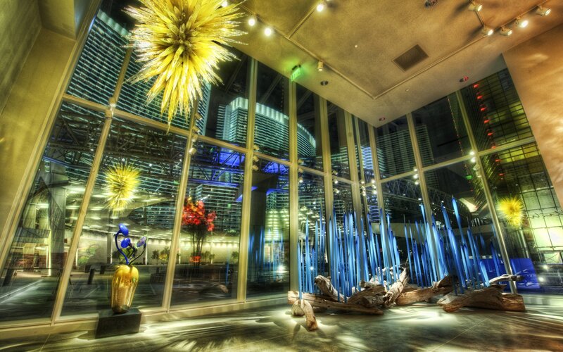 Glass Sculptures in Lobby
