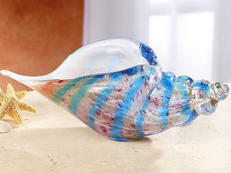 Glass Seashell Sculpture
