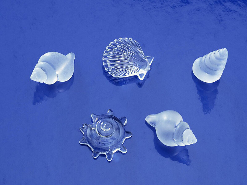 Glass Seashell Sculptures
