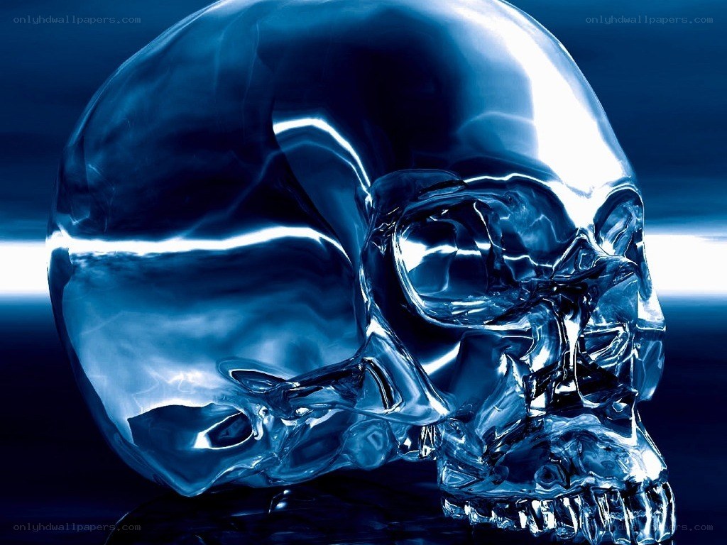 glass skull sculpture