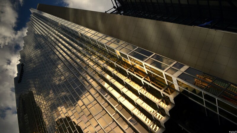 Glass Skyscraper Building — Gold