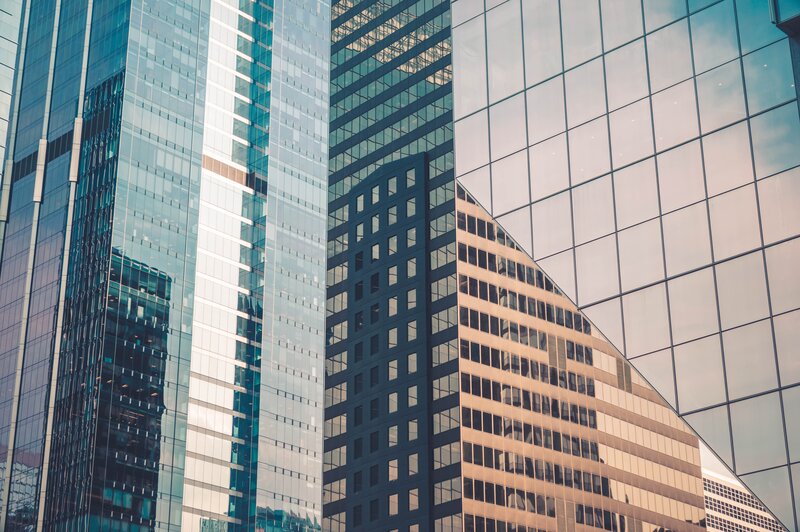 Glass Skyscrapers — Blue