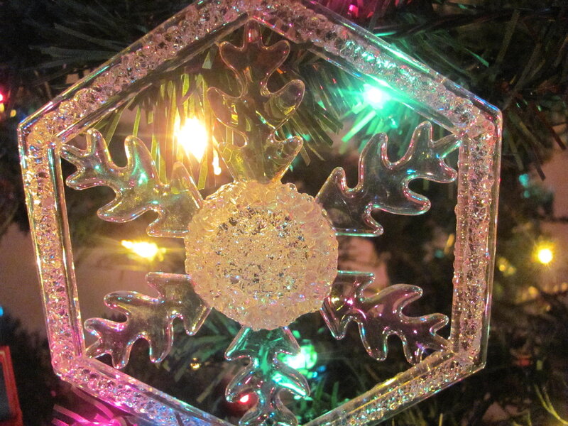 Glass Snowflake Ornament