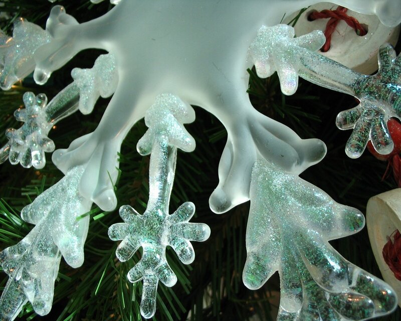 Glass Snowflake Ornaments